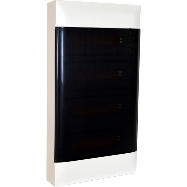 Πίνακας Επίτοιχος 4 Σειρών 18 Στοιχείων Λευκός Διάφανη Πόρτα PRACTIBOX S 137219 LEGRAND