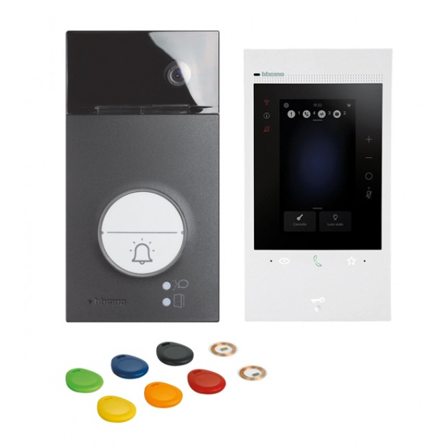 KIT Θυροτηλεόρασης 1 Διαμερίσματος Wi-Fi Με Οθόνη 5'' Λευκή With Netatmo® 363915 BTICINO