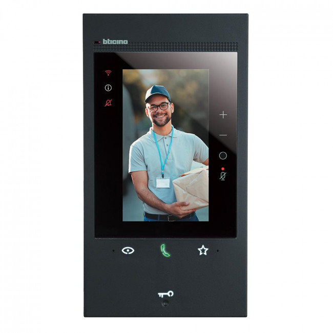 KIT Θυροτηλεόρασης 1 Διαμερίσματος Wi-Fi Με Οθόνη 5'' Μαύρη With Netatmo® 363926 BTICINO