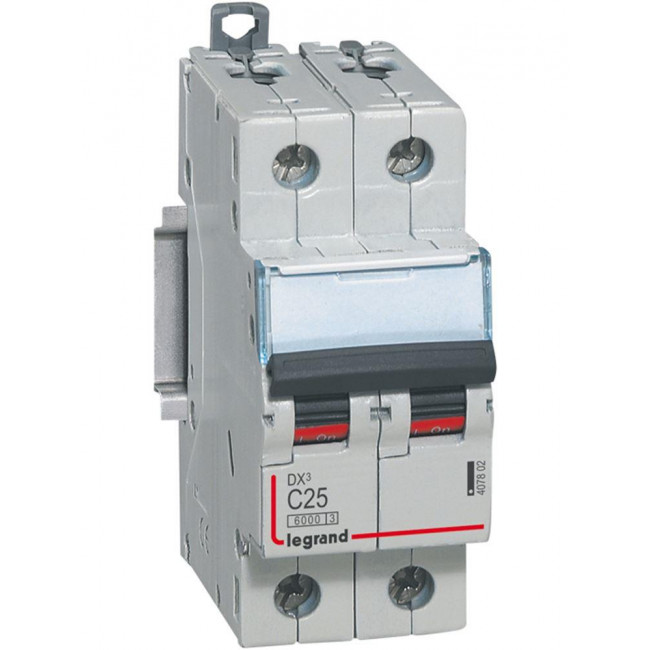 Αυτόματη Ασφάλεια 2Ρ C 63A 6kA DX3 407806 LEGRAND