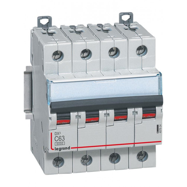Αυτόματη Ασφάλεια 4Ρ C 32A 6kA DX3 407931 LEGRAND