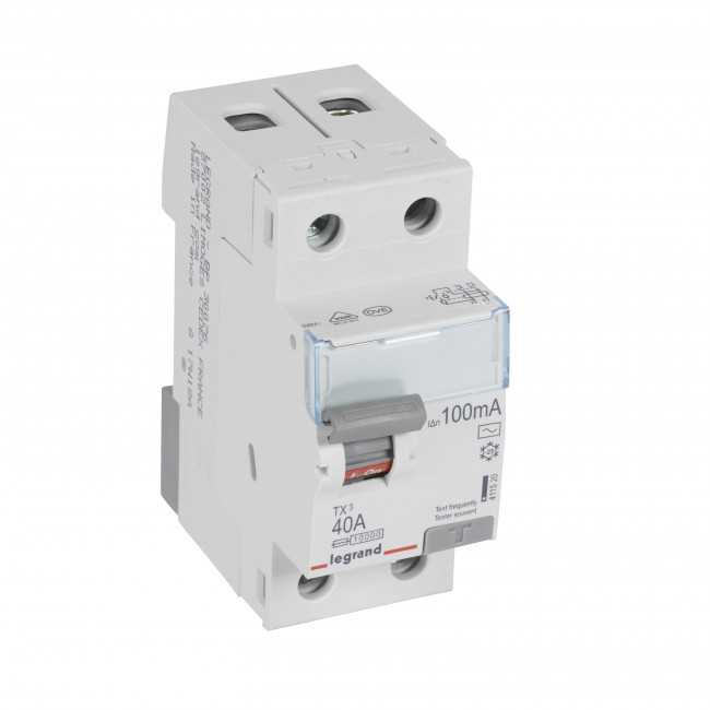 Ρελέ Διαρροής AC 2P 40A 100mA 411520 LEGRAND
