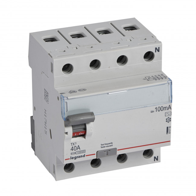 Ρελέ Διαρροής AC 4P 40A 100mA 411718 LEGRAND