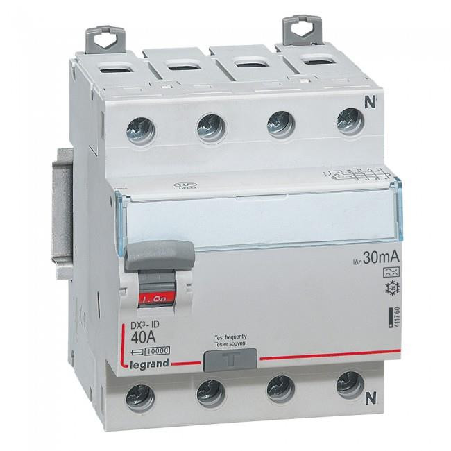 Ρελέ Διαρροής A 4P 40A 30mA 411760 LEGRAND