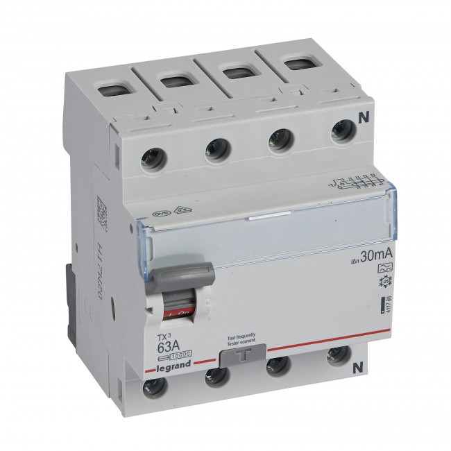 Ρελέ Διαρροής A 4P 63A 30mA 411766 LEGRAND
