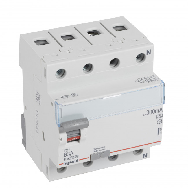 Ρελέ Διαρροής A 4P 80A 300mA 411787 LEGRAND
