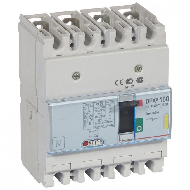 Αυτόματος Διακόπτης Ισχύος 4P 63Α 16kA 420013 LEGRAND