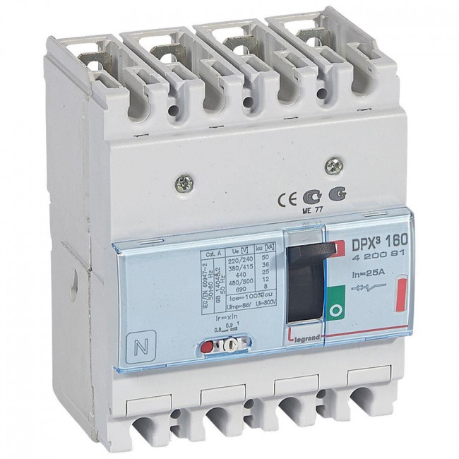 Αυτόματος Διακόπτης Ισχύος 4P 25Α 36kA 420091 LEGRAND