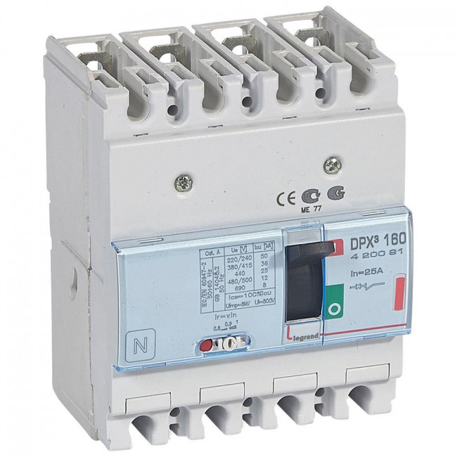 Αυτόματος Διακόπτης Ισχύος 4P 25Α 36kA 420091 LEGRAND