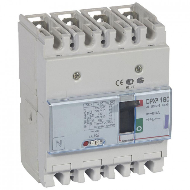 Αυτόματος Διακόπτης Ισχύος 4P 80Α 50kA 420134 LEGRAND
