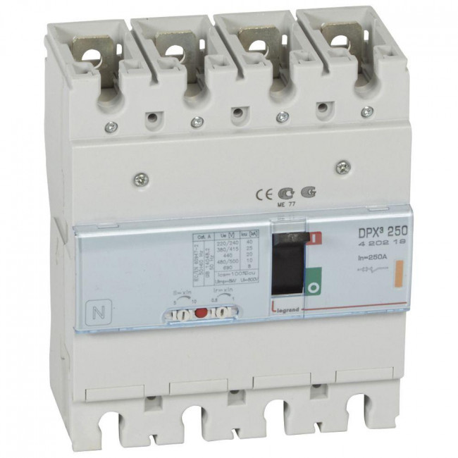 Αυτόματος Διακόπτης Ισχύος 4P 250Α 25kA 420219 LEGRAND