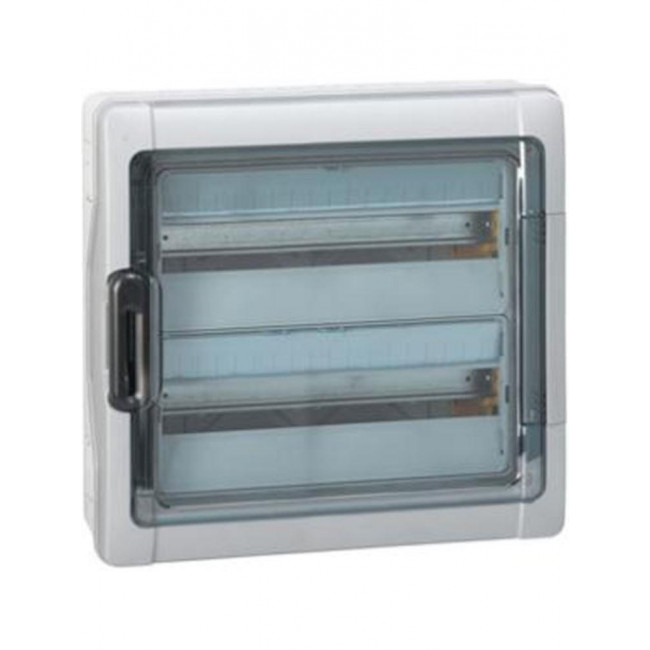 Πίνακας Επίτοιχος 2 Σειρών 18 Στοιχείων Γκρί Διάφανη Πόρτα IP65 PLEXO 601986 LEGRAND