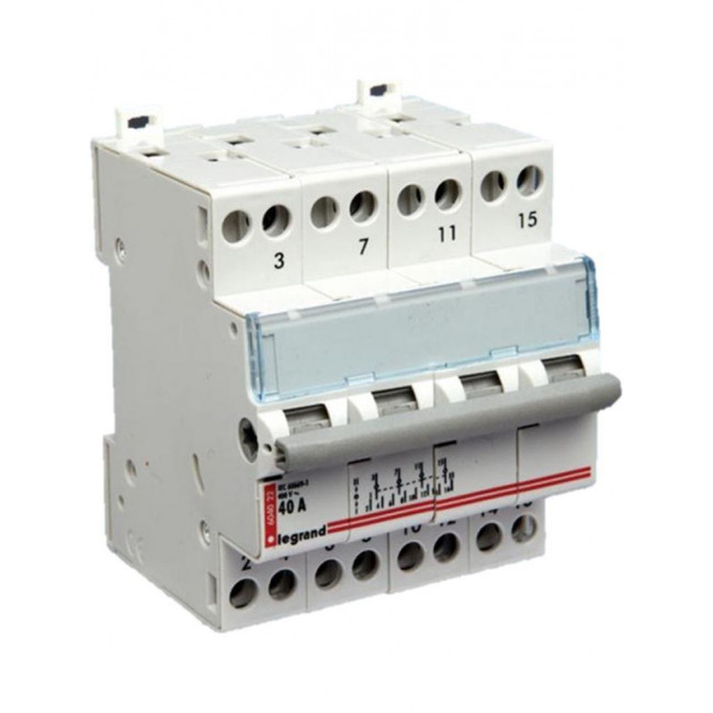 Διακόπτης Ράγας Μεταγωγικός 4P 40Α 604022 LEGRAND