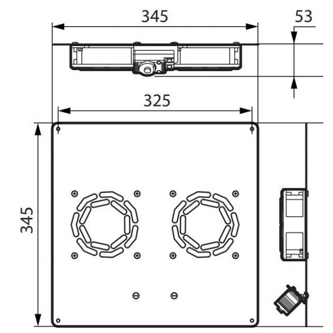 Βάση Οροφής Με 2 Ανεμιστήρες Και Θερμοστάτη 646430 LEGRAND