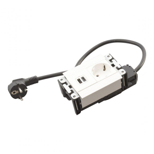 Πολύπριζο Γραφείου 1 Σούκο,2 USB Λευκό 654779 LEGRAND