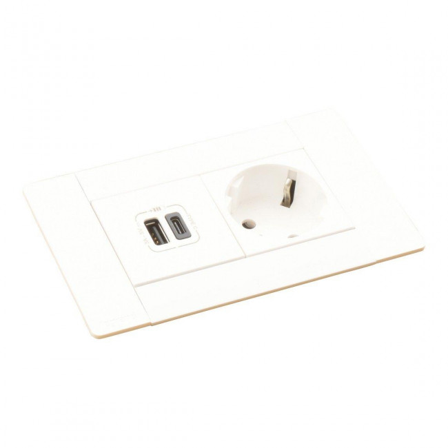 Πολύπριζο Γραφείου 1 Σούκο,2 USB Λευκό 654779 LEGRAND