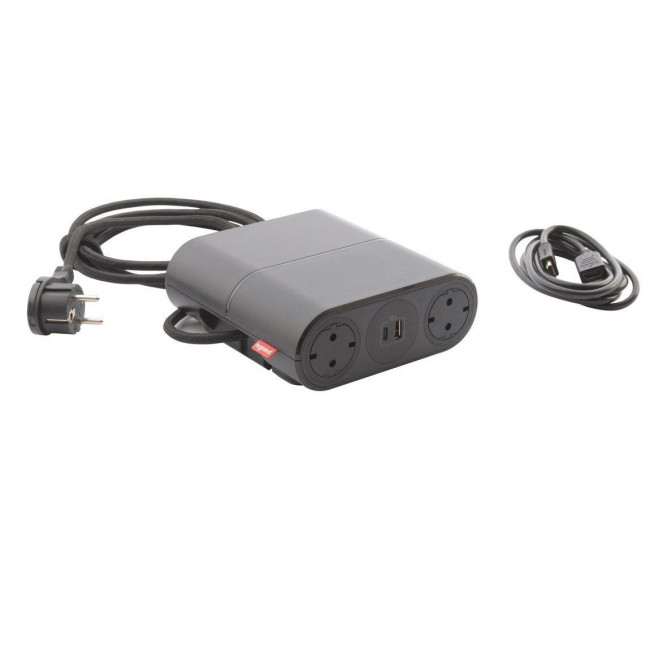 Πολύπριζο Γραφείου 4 Σούκο,4 USB Και Καλώδιο HDMI Μαύρο 2,5m 654887 LEGRAND