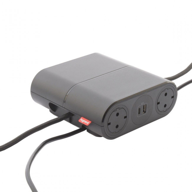 Πολύπριζο Γραφείου 4 Σούκο,4 USB Και Καλώδιο HDMI Μαύρο 2,5m 654887 LEGRAND