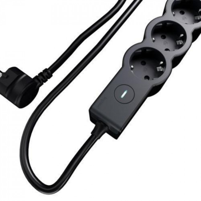 Πολύπριζο 3 Σούκο,2 USB Με Διακόπτη 1,5m Μαύρο Και Γκρι 694425 LEGRAND