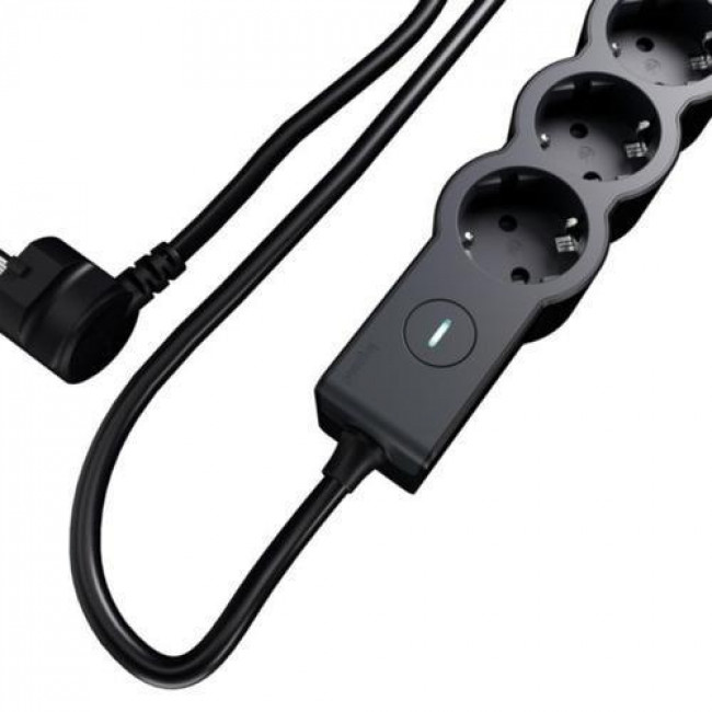 Πολύπριζο 3 Σούκο,2 USB Με Διακόπτη 1,5m Μαύρο Και Γκρι 694425 LEGRAND