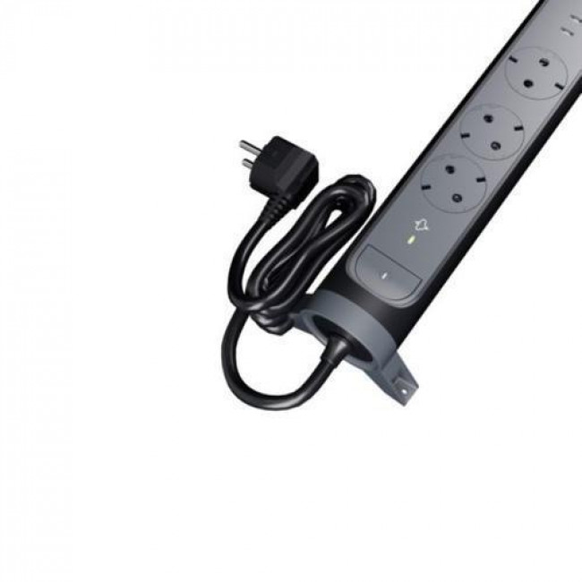 Πολύπριζο 3 Σούκο,2 USB Με Διακόπτη & Προστασία 1,5m Μαύρο Και Γκρι 694430 LEGRAND
