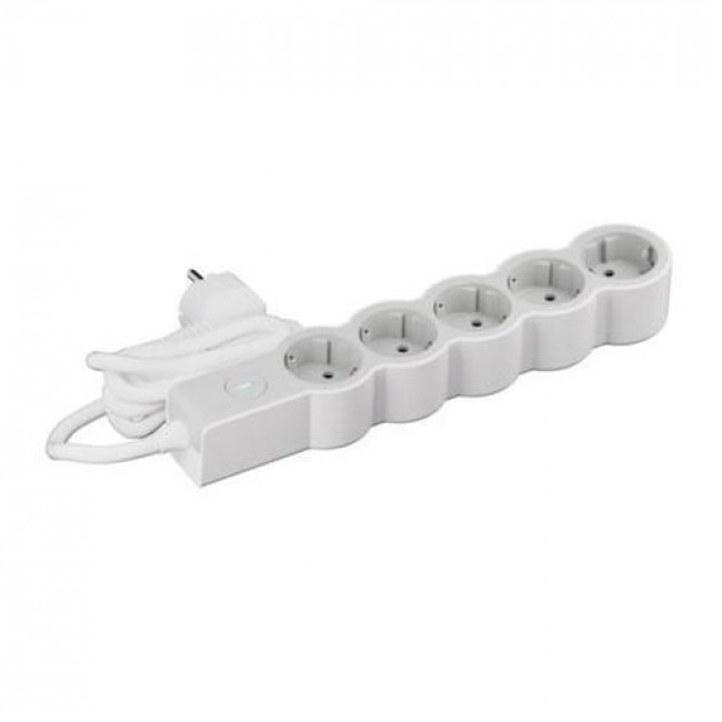 Πολύπριζο 5 Σούκο Με Διακόπτη 3m Λευκό Και Γκρι 694438 LEGRAND