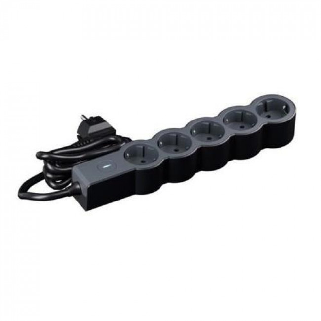 Πολύπριζο 5 Σούκο Με Διακόπτη 3m Μαύρο Και Γκρι 694439 LEGRAND
