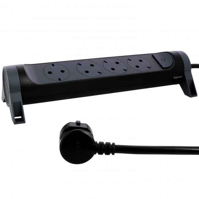 Πολύπριζο 4 Σούκο Με Διακόπτη 3m Μαύρο 694537 LEGRAND