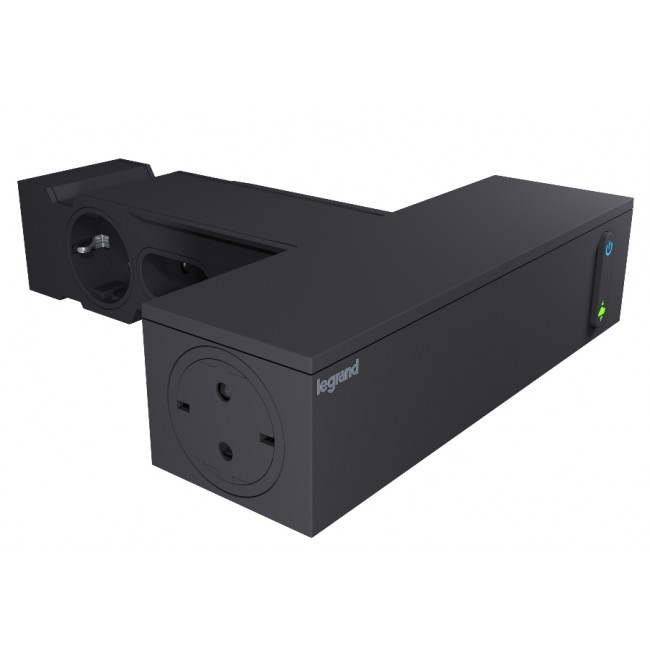 Πολύπριζο 4 Σούκο Και 4 Διπολικά 2m Μαύρο Tv/Multimedia 694595 LEGRAND