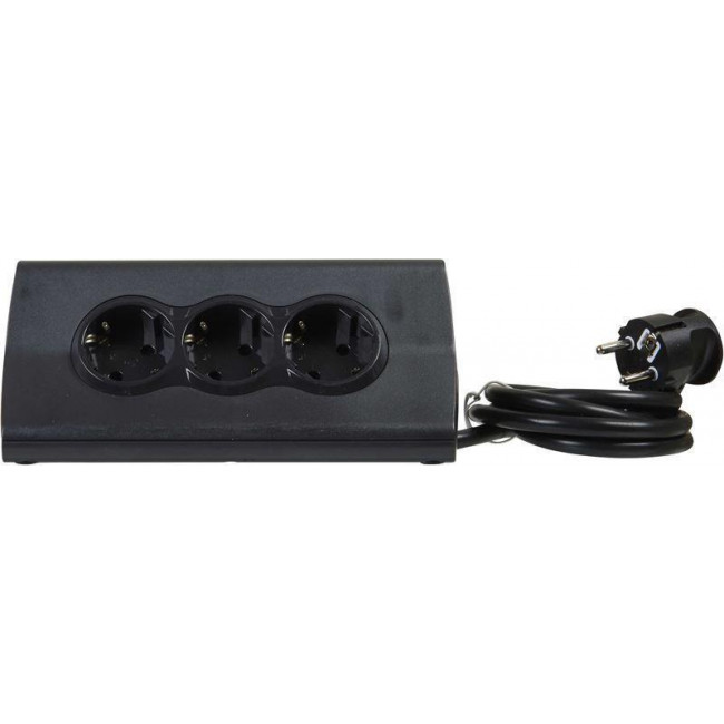 Πολύπριζο Επιτραπέζιο 3 Σούκο,2 USB Μαύρο 1,5m 694811 LEGRAND