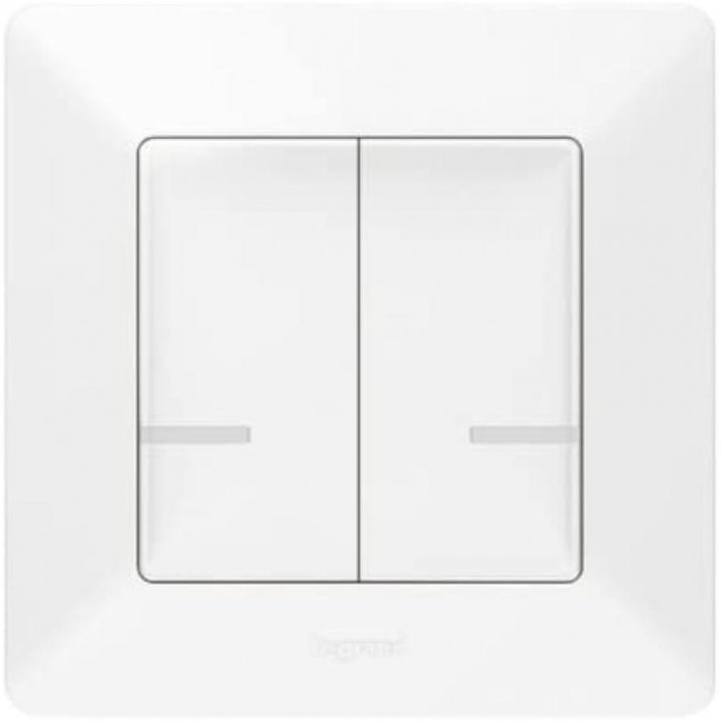 Ενσύρματος Διακόπτης Διπλός Λευκό 752188 Valena Life with Netatmo®