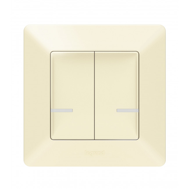 Ενσύρματος Διακόπτης Διπλός Κρεμ 752288 Valena Life with Netatmo®