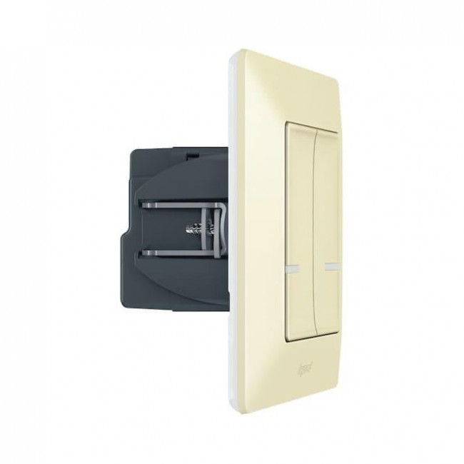 Ενσύρματος Διακόπτης Διπλός Κρεμ 752288 Valena Life with Netatmo®