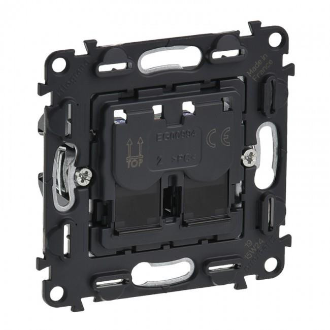 Μηχανισμός Πρίζας Δικτύου Διπλή RJ45 Cat.6Α UTP Valena™ 753045 LEGRAND