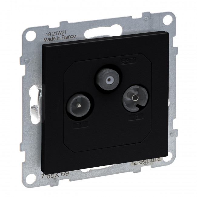 Πρίζα ΤV-RD-SAT Τερματική Μαύρο Seano™ 765369 LEGRAND
