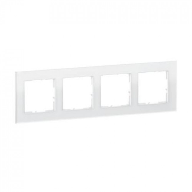 Πλαίσιο 4 Θέσεων White Glass Seano™ 766104 LEGRAND