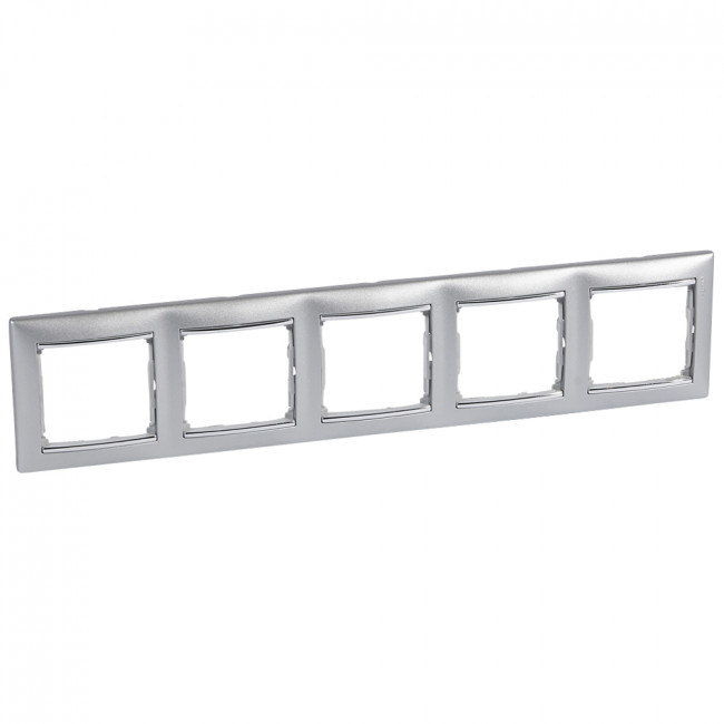 Πλαίσιο 5 Θέσεων Αλουμίνιο Με Ασημί Valena™ 770355 LEGRAND