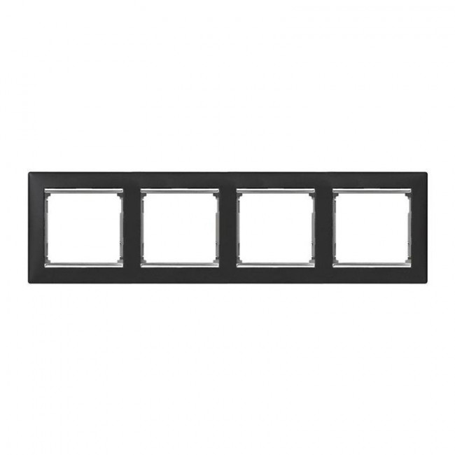 Πλαίσιο 4 Θέσεων Μαύρο Με Ασημί Valena™ 770394 LEGRAND