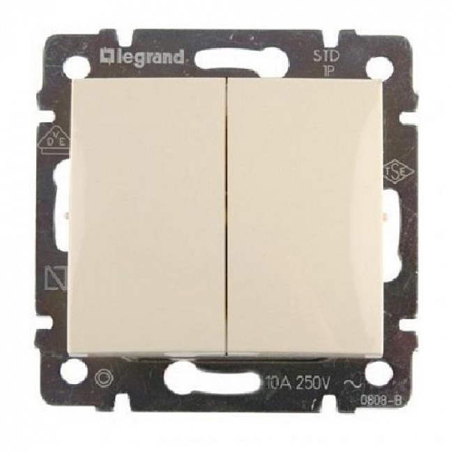 Μπουτόν Διπλό Μεταγωγικό Κρέμ Valena™ 774118 LEGRAND