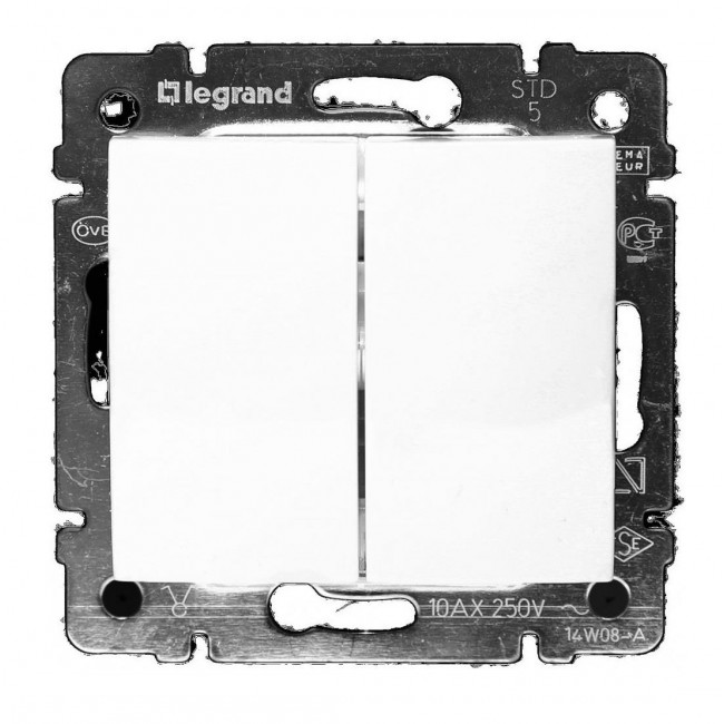 Διακόπτης Διπλός A/R Λευκός Valena™ 774408 LEGRAND