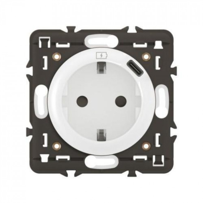 Πρίζα Σούκο Και USB C Φόρτισης Λευκό Celiane™ CB0141 LEGRAND