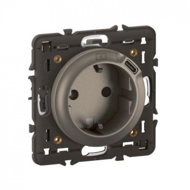 Πρίζα Σούκο Και USB C Φόρτισης Τιτάνιο Celiane™ CT0141 LEGRAND