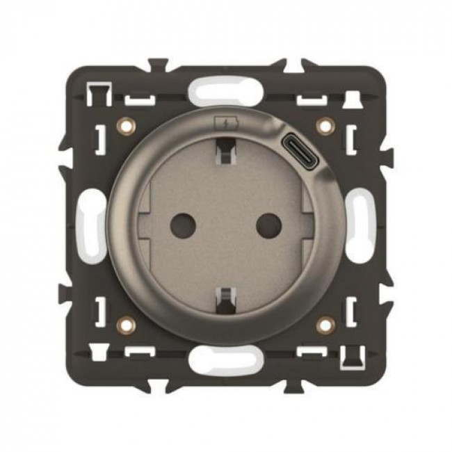 Πρίζα Σούκο Και USB C Φόρτισης Τιτάνιο Celiane™ CT0141 LEGRAND