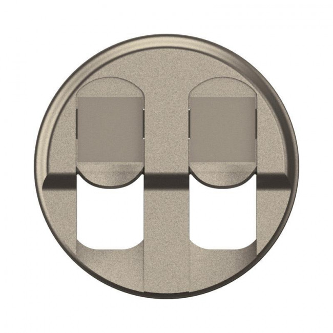 Μετώπη Πρίζας Διπλής Data Τιτάνιο Celiane CT2346 LEGRAND