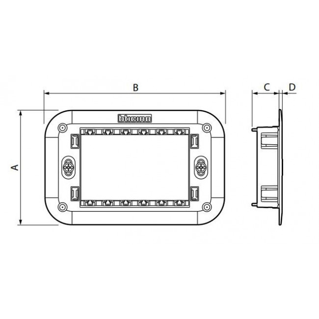 Βάση Στήριξης 2 Στοιχείων K4702 LivingNow BTICINO