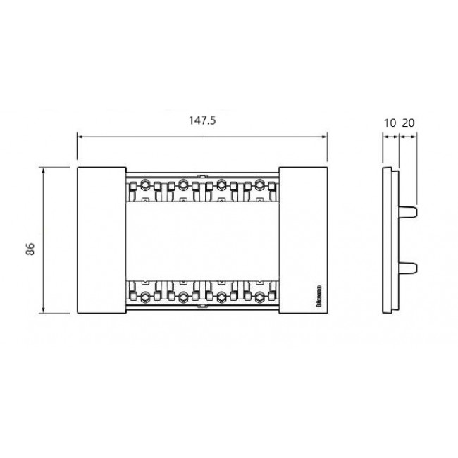 Πλαίσιο 4 Στοιχείων Λευκό Pixel KA4804MW BTICINO