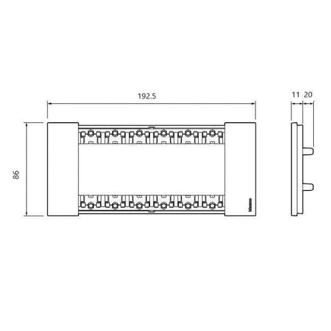 Πλαίσιο 6 Στοιχείων Γκρι Aura KA4806DM BTICINO