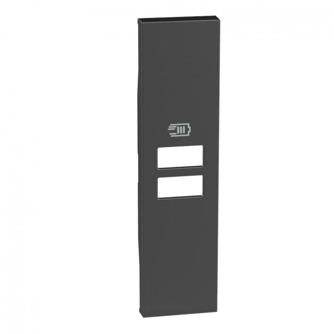 Μετώπη Πρίζας Διπλής USB 1 Στοιχείου Μαύρο KG13C LivingNow BTICINO