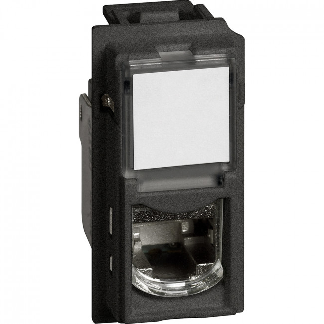 Μηχανισμός Πρίζας Δικτύου RJ45 Cat.6A UTP 1 Στοιχείου Μαύρο KG4279C6A LivingNow BTICINO