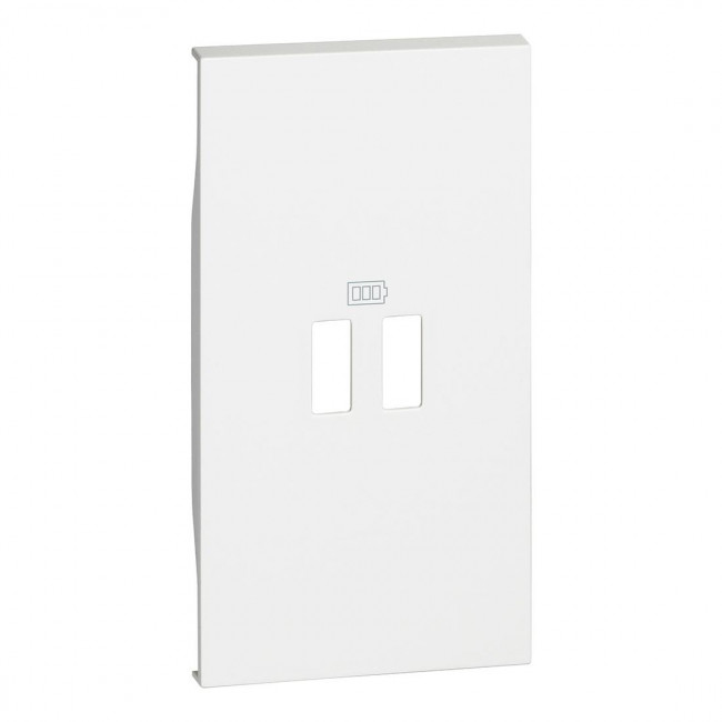 Μετώπη Πρίζας Διπλής USB 2 Στοιχείων Λευκό KW12C LivingNow BTICINO
